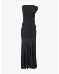 St. Agni - Circle Hem Stretch-Jersey Maxi Dress - Lyst