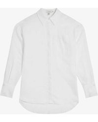 Ted Baker - Dorahh Long-sleeve Relaxed-fit Linen Shirt - Lyst