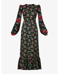 The Vampire's Wife - Villanelle Floral-print Cotton Maxi Dress - Lyst