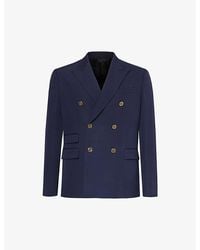 Versace - Double-breasted Branded-button Wool Blazer - Lyst