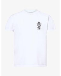 ALEXANDER DIGENOVA - Small Crest Cotton T-Shirt - Lyst