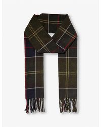 Barbour - Galingale Tartan-pattern Knitted Scarf - Lyst