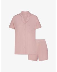 Skims - Soft Lounge Short Stretch-Modal Pajama Set - Lyst