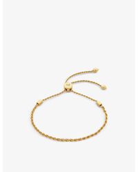 Monica Vinader Corda Recycled 18ct Yellow -plated Vermeil Sterling Silver Friendship Bracelet - Metallic