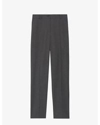 Claudie Pierlot - Slim-fit Tapered-leg High-rise Stretch Wool-blend Trousers - Lyst