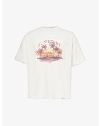 Represent - Sunset Branded-print Cotton-jersey T-shirt X - Lyst