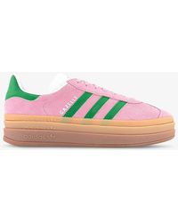 adidas - Gazelle Bold Brand-embellished Suede Low-top Trainers - Lyst