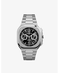 Bell & Ross - Br05c-gn-stsst Chrono Stainless-steel Automatic Watch - Lyst