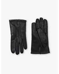 Dents - 3 Points Leather And Cashmere Touchscreen Gloves - Lyst
