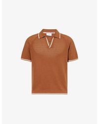Percival - Tennis Boxy Cotton-Knit Polo Top - Lyst
