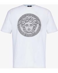 Versace - Medusa Brand-emblem Cotton-jersey T-shirt - Lyst