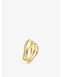 Sif Jakobs - Spirale 18Ct-Plated Sterling- And Cubic Zirconia Ring - Lyst