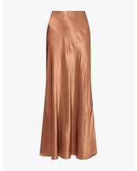 Rails - Romina Draped Satin Maxi Skirt - Lyst