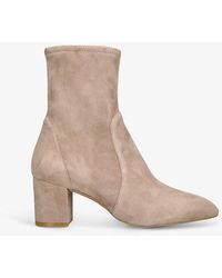 Stuart Weitzman - Yuliana Panelled Suede Heeled Ankle Boots - Lyst
