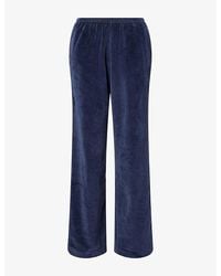Sporty & Rich - Signature-Logo Krystal Velour Jogging Bottoms - Lyst