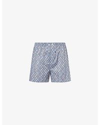 Derek Rose - Ledbury Patterned Cotton Boxer Shorts - Lyst