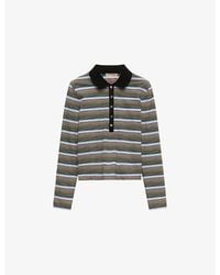 Marni - Striped Cotton-Knit Polo Shirt - Lyst