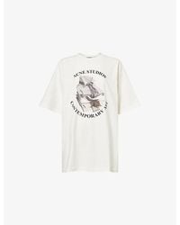 Acne Studios - Edra Graphic-Print Cotton-Jersey T-Shirt - Lyst
