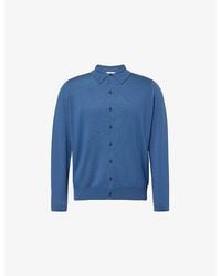 John Smedley - Tibor Long-Sleeve Merino-Wool Polo Shirt - Lyst