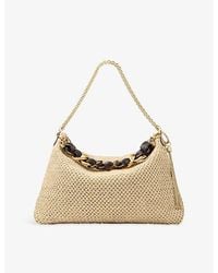 Jimmy Choo - Callie Maxi Raffia Shoulder Bag - Lyst