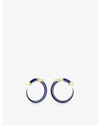 Shaun Leane - Sabre Solis 18Ct-Plated Vermeil Sterling- And Enamel Hoop Earrings - Lyst