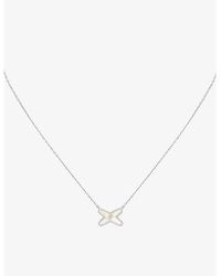 Chaumet - Jeux De Liens 18Ct- 0.01Ct Brilliant-Cut Diamond And Mother-Of-Pearl Necklace - Lyst