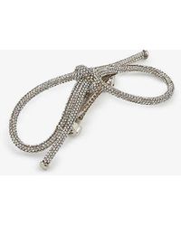 Lelet - Sasha Bow-embellished Rhodium-plated Stainless Steel Hair Clip - Lyst