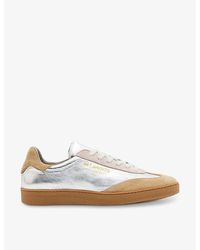 AllSaints - Rose Pi Thelma Logo-Embossed Low-Top Leather Trainers - Lyst