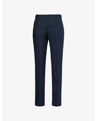 Orlebar Brown - Griffon Two-Slip-Pockets Mid-Rise Regular-Fit Linen Trousers - Lyst