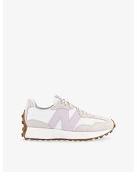 New Balance - 327 Suede And Leather Low-Top Trainers - Lyst