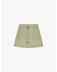 Prada - Old Utility Cotton-Canvas Mini Skirt - Lyst