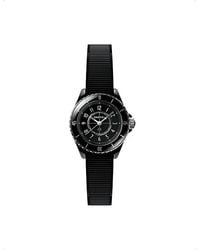 CHANEL - J12 Ceramic And Rubber Strap Quartz Watch 28Mm - Lyst
