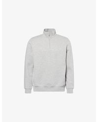Arne - Essential Slim-Fit Half Zip Cotton-Blend Jumper - Lyst