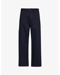Carhartt - Dark Vy Midland Relaxed-fit Wide-leg Cotton Trousers - Lyst