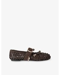KG by Kurt Geiger - Naomi Charm Leather Ballet Flats - Lyst
