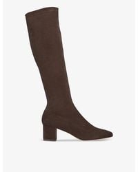 LK Bennett - Eldon Block-Heel Suede Knee-High Boots - Lyst