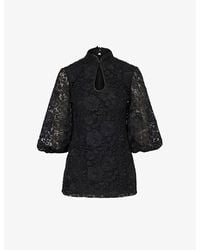 Huishan Zhang - Chao Floral-embroidered Lace Top - Lyst