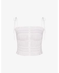 Skims - Poplin Apparel Ruffle Cotton-Blend Cami Top - Lyst