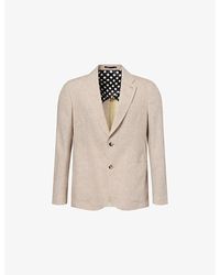 Paul Smith - Single-Breasted Linen And Silk-Blend Blazer - Lyst