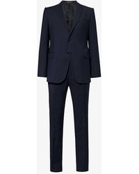 Emporio Armani - Notched-lapel Regular-fit Single-breasted Virgin-wool Suit - Lyst