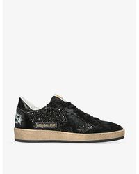 Golden Goose - Ball Star All Star Glitter Leather-Blend Trainers - Lyst