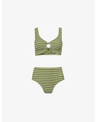 Hunza G - Nadine Crinkle-texture Recycled Polyester-blend Bikini Set - Lyst