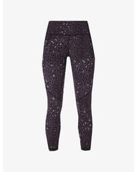 Sweaty Betty - Power 7/8 Leopard-Print Gym Stretch-Woven Leggings - Lyst