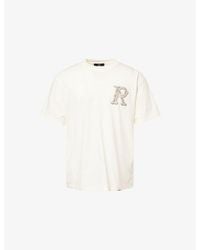 Represent - Western Initial Graphic-Embroidered Cotton T-Shirt - Lyst