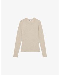 Reiss - Arabelle Crewneck Long-Sleeve Stretch-Jersey Top - Lyst