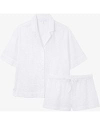 The White Company - The Company Relaxed-fit Short-sleeve Seersucker Cotton Pyjama Set - Lyst