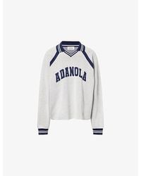 ADANOLA - Varsity Long-Sleeves Cotton-Knit Top - Lyst