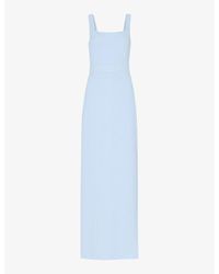 Whistles - Mila Square-Neck Stretch-Woven Maxi Dress - Lyst