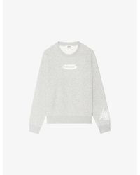 Zadig & Voltaire - Mira Logo-Print Cotton-Jersey Sweatshirt - Lyst