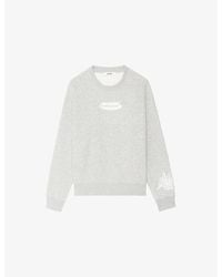 Zadig & Voltaire - Mira Logo-Print Cotton-Jersey Sweatshirt - Lyst